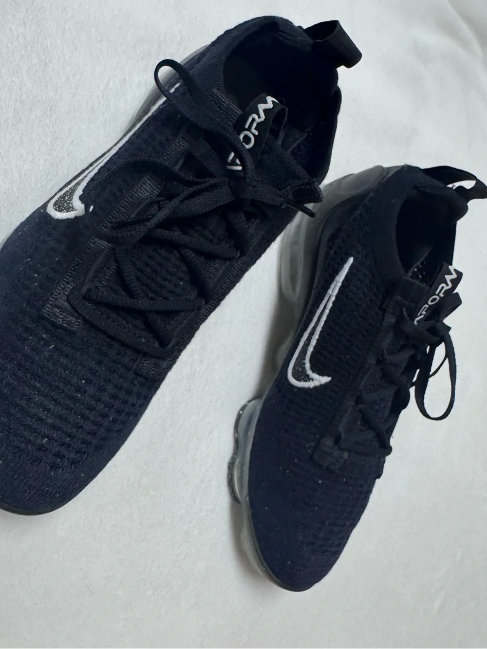 Nike Black Women's Air VaporMax Sneakers with White Swoosh